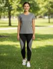 Conjunto CAMISETA Blusinha DRY FIT furadinho + CALÇA leg LEGGING REDINHA Feminino Academia 627
