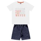Conjunto Camiseta Branca Escritas E Bermuda Azul Marinho Fakini Conjunto Camiseta Branca Escritas E Bermuda Azul Marinho Fakini
