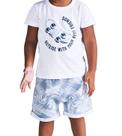 Conjunto camiseta C/ Bermuda Estampada Moletom Nº 1 Ao 3