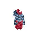 Conjunto Camiseta + Calcinha + Chapéu Azul Vermelho Tam 1 Ano