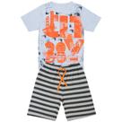 Conjunto Camiseta City e Bermuda Listrada - Dióxido
