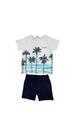 Conjunto camiseta com bermuda coqueiros