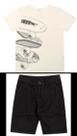 Conjunto Camiseta com Bermuda Infantil Masculino Trick Nick Off White 8