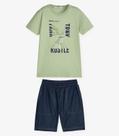 Conjunto Camiseta com Bermuda Menino Trick Nick Verde