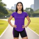 Conjunto Camiseta DRY FIT POLIAMIDA MALHA FRIA + Short Leg Legging COM BOLSOS Feminino 639