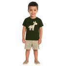 Conjunto Camiseta E Bermuda Estampa Bordada Kids Menino Brandili