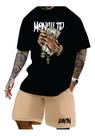 Conjunto camiseta e short moletinho estampa Money tip novidade tendencia