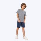 Conjunto Camiseta Listrada E Bermuda Moletinho Infantil Menino Divertto Baby 27041 Bege