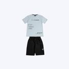 Conjunto Camiseta Manga Curta Lettering E Bermuda Moletom Juvenil Menino Kyly 1001105 Preto Conjunto Camiseta Manga Curta Lettering E Bermuda Moletom Juvenil Menino Kyly 1001105 Preto