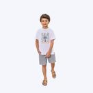 Conjunto Camiseta Manga Curta Seaside E Bermuda Moletom Listrada Infantil Menino Divertto Baby 27032 Verde