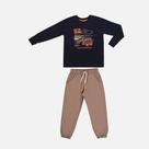 Conjunto Camiseta Manga Longa Meia Malha E Calça Moletom Infantil Menino Have Fun 29440 Laranja Conjunto Camiseta Manga Longa Meia Malha E Calça Moletom Infantil Menino Have Fun 29440 Laranja