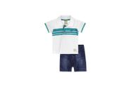 Conjunto camiseta polo e bermuda jeans