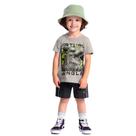 Conjunto camiseta r-rex bermuda boca grande