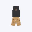Conjunto Camiseta Regata E Bermuda Moletom Infantil Menino Brandili 26551 Preto Conjunto Camiseta Regata E Bermuda Moletom Infantil Menino Brandili 26551 Preto