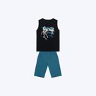 Conjunto Camiseta Regata E Bermuda Moletom Infantil Menino Brandili 26681 Preto Conjunto Camiseta Regata E Bermuda Moletom Infantil Menino Brandili 26681 Preto