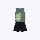 Conjunto Camiseta Regata Jacaré E Bermuda Moletinho Bebê Menino Brandili 26841 Laranja Conjunto Camiseta Regata Jacaré E Bermuda Moletinho Bebê Menino Brandili 26841 Laranja