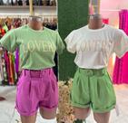 Conjunto camiseta + short com cinto
