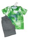 Conjunto Camiseta T-shirt Bermuda De Moletom Oliver Verde Verde 12