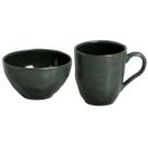 Conjunto Caneca 273ml e Bowl Orgânico 558ml Arauco Porto Brasil Verde Cozinha Servir Café Chá Caldo