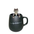 Conjunto Caneca Bojuda Com Colher Gatinho Gratidão