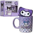 Conjunto Caneca e Meias Kuromi Get Trend 340 ml Cerâmica