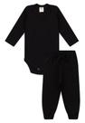 Conjunto Canelado Light Longo - Preto - Ame Kids
