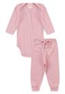 Conjunto Canelado Light Longo - Rosa Bebê - Ame Kids