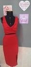 Conjunto canelado vermelho - veste até o 42