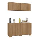 Conjunto Cantinho Do Café Armário E Aparador 4 Portas Multimóveis Mp1085 Rustic/natural