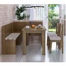 Conjunto Canto Alemão com Mesa, 2 Cadeiras e Almofada