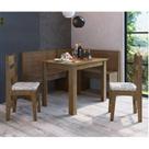 Conjunto Canto Alemão com Mesa e 2 Cadeiras