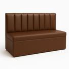 Conjunto Canto Alemão Encosto Ripado material sintético 1,15x45cm Decoração Sala de Jantar Sofa Confortável Cor:material sintético BRANCOASSENT