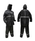 Conjunto Capa Com Capuz Para Chuva Impermeável Para Motociclistas Motoboy Faixa Refletiva