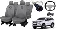 Conjunto capa couro cinza SW4 +brinde volante e chave