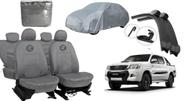 Conjunto capa couro Hilux + capa cobrir + limpador top