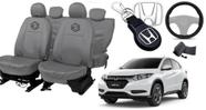 Conjunto capa couro HR-V 15-24 + kit volante