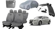 Conjunto capa Cruze couro + proteção sol e chuva