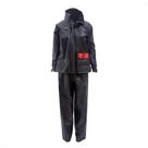 Conjunto Capa De Chuva Europa Motoqueiro Feminino Pvc Preto