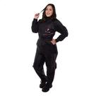 Conjunto Capa de Chuva Feminino Tam G Impermeável Motoqueiro Nylon 0,20mm Pioneira-1101-F-PRE-G