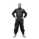 Conjunto Capa de Chuva Motoqueiro em Nylon Impermeável Preto