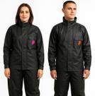 Conjunto Capa De Chuva Motoqueiros Pop Gola Preto Masculino e Feminino Impermeável Diversos Tamanhos