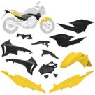 Conjunto Carenagem Pro Tork Cb 300 2010 2011 2012 Kit 7 Peças Aba do Tanque (Par) Kit 7 Peças