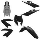 Conjunto Carenagem Pro Tork Nxr 150 Bros 2009 2010 2011 Kit 5 Peças Aba do Tanque (Par)