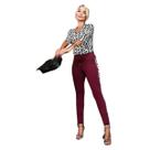 Conjunto carol, calça + blusa estampada onça (do m ao g1)