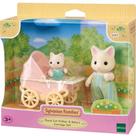 Conjunto Carrinho com Bebe e Papai Gatos Primavera Sylvanian Families - Epoch 5683
