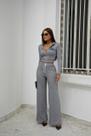 Conjunto casaco + calca tricot maria gueixa