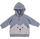 Conjunto Casaco com capuz e bolso pelúcia e calça molecotton infantil bebê Ralakids