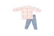 Conjunto casaco e calca arco iris unicornio 0636013 baby gut