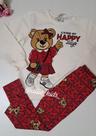 Conjunto Casaco e Legging Vermelha Ursos Infantil Momi