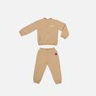Conjunto Casaco Estampa Morango E Calça Molecotton Infantil Menina Have Fun 29400 Bege